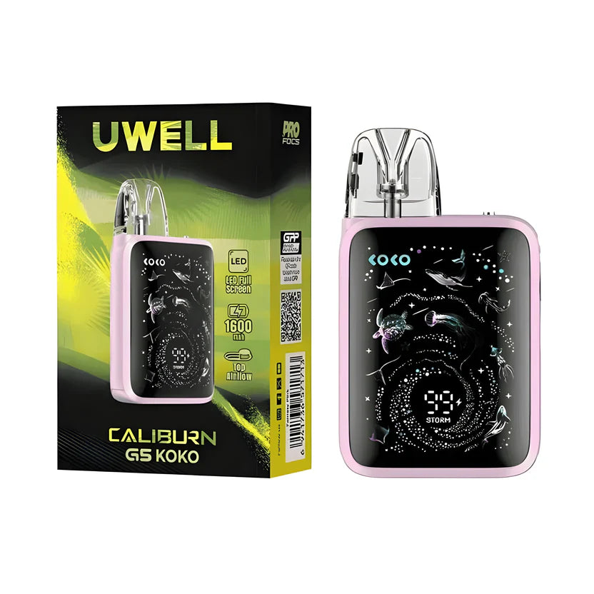 Uwell Caliburn G5 KOKO Pod Kit 35W 1600mAh Refillable Vape Device with Full-Screen Display by Indian Vape Hub