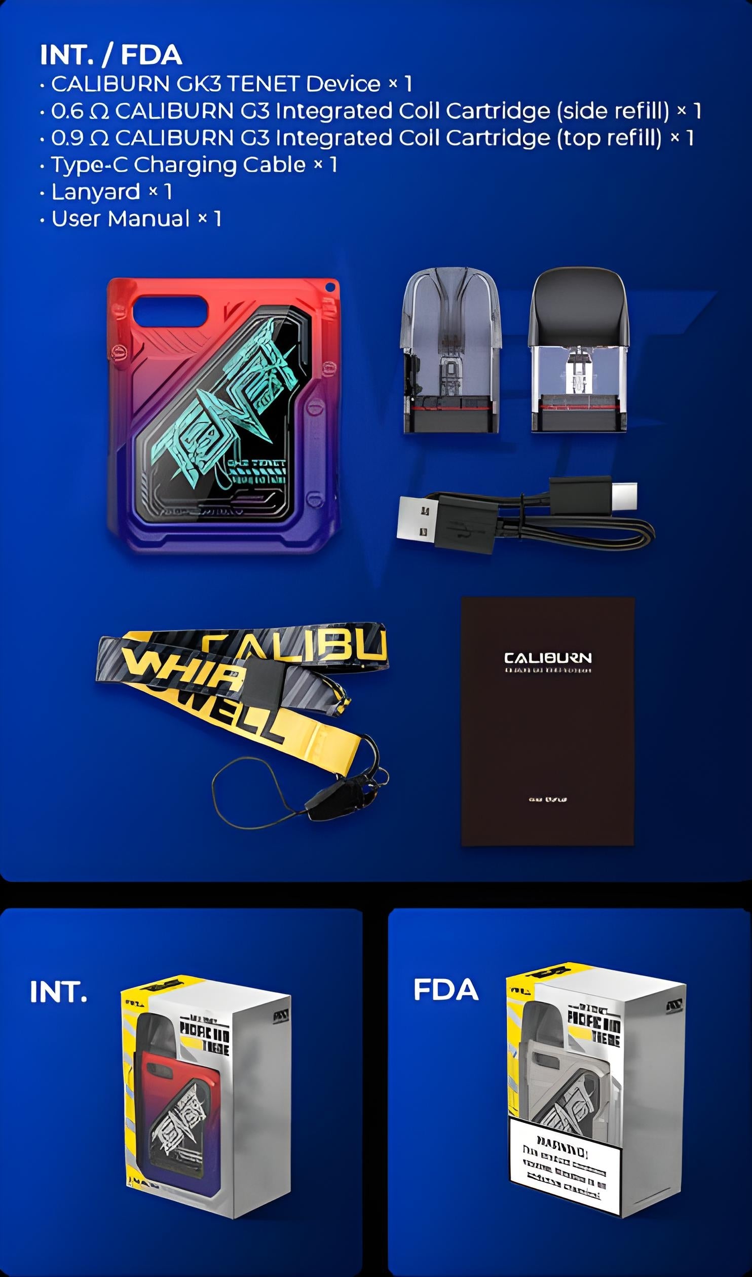 Uwell Caliburn GK3 TENET 25W Pod System | Indian Vape